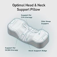 Vista 7 de Kanuda Mini almohada portátil (avena) – Almohada cervical ortopédica compacta para viajes, soporte firme de espuma viscoelástica con terapia CV4