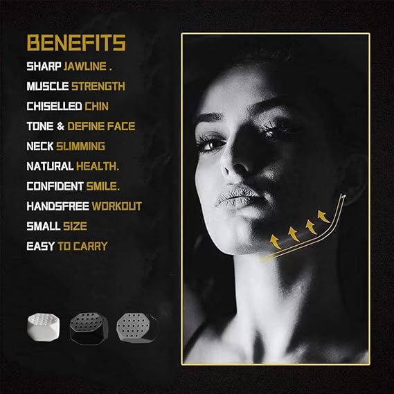 PRIMUZ Jawline Exerciser,Suitable for Both Men and Women, A Box of 6 Silicone Jaw Sculptors Can Exercise and Tone The Lines of The Chin and Face