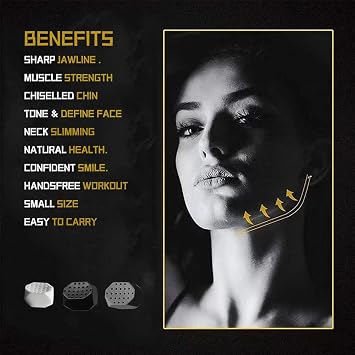 PRIMUZ Jawline Exerciser,Suitable for Both Men and Women, A Box of 6 Silicone Jaw Sculptors Can Exercise and Tone The Lines of The Chin and Face