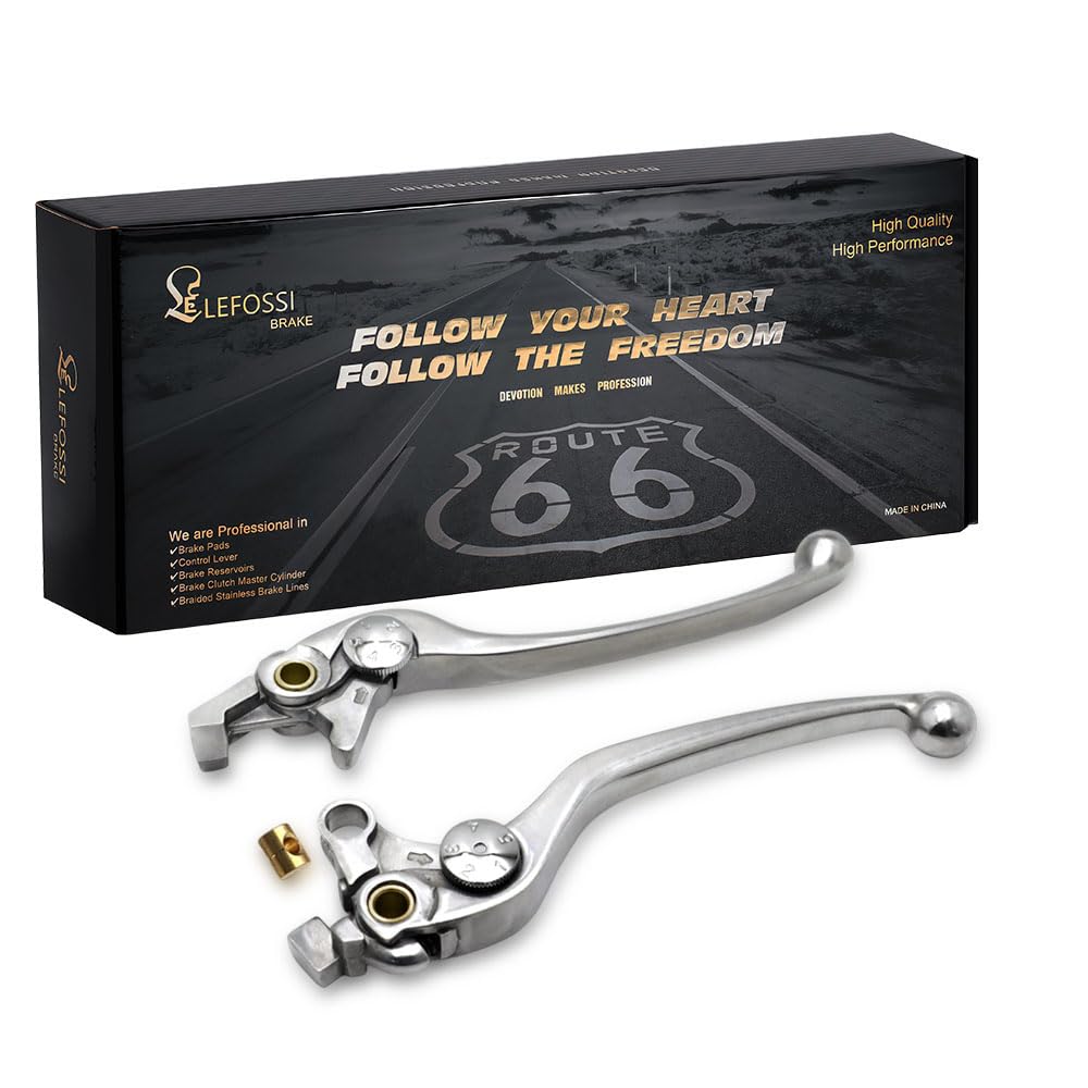 Leviers de Frein d'Embrayage Pour Compatible avec Suzuki GSF 1250 Bandit 2007-2014 GSF 1200 2001-2006 GSX 650 F 2008-2012 GSX 1400 2001-2007 Polished Silver