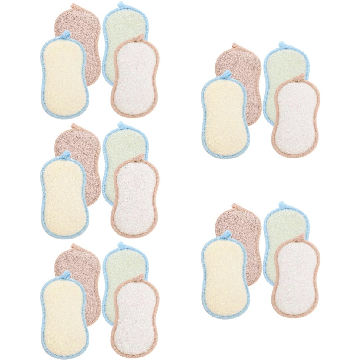 FRCOLOR 5 Sätze Spülbürste Aus Bambusfaser Haushaltsreiniger Haushaltsschwamm Reinigungstuch Schrubbschwamm Geschirrsputzschwamm Kleiner Wok-Schwamm Kompakter Spülschwamm 6 Stück * 5