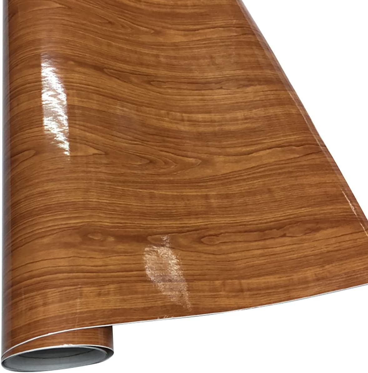 ECYC Ltd 1.64 x 6.56 FT Vinyl Car Wrap Film Glossy Wood Grain Vinyl Wrap Waterproof Self Adhesive Car Interior Wrap Stickers Auto Decals for Wrapping Automotive Interior Exterior or Home Furniture