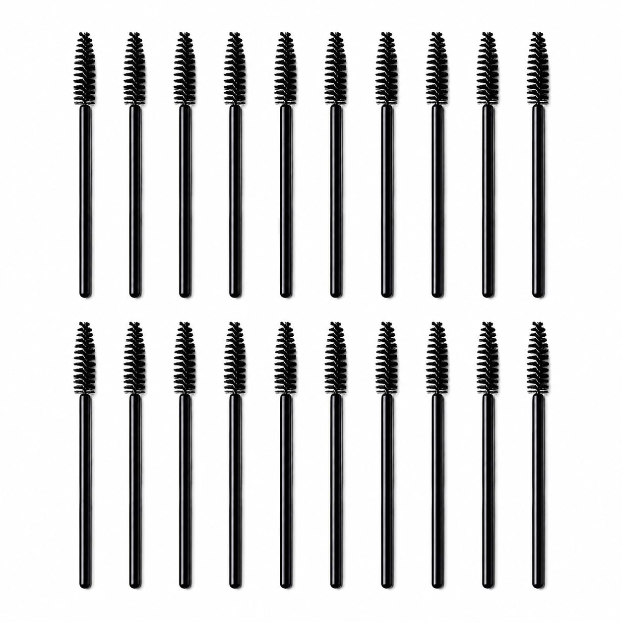 MAPPERZ Eyelash & Eyebrow Mascara Wands | Makeup Brushes for Lash Extensions, Eyebrow Shaping and Mascara Application | Disposable Spoolie Brush Tool for Daily Use (Black, Pack of 20)-image-16
