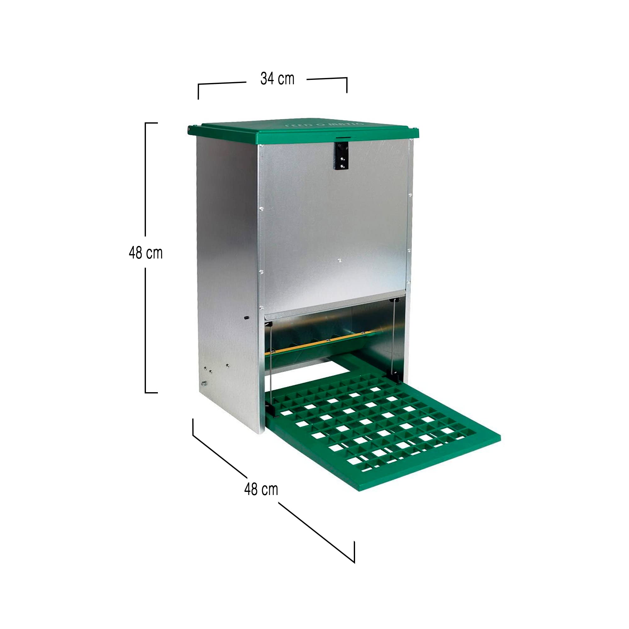 FINCA CASAREJO Comedero gallinas antipájaros - Comedero automático para gallinas - Tolva Exterior - Capacidad 12 kg - Incluye Guía Práctica de Alimentación de Las Gallinas - 3