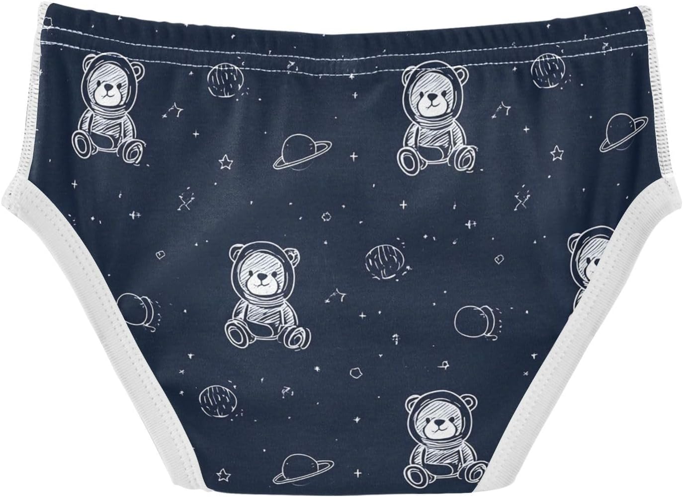 visesunny Sketch Bear Astronaut Boys Underwear Cotton Printed Toddler Soft Training Briefs Size 2T-8Y for Kids