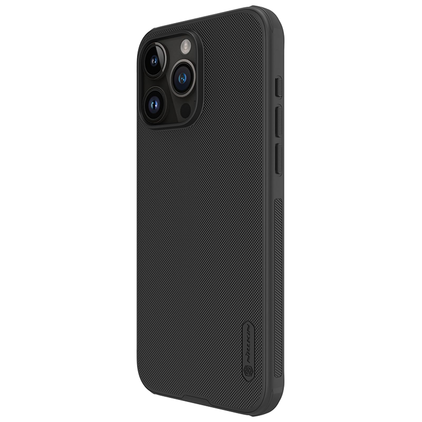 Nillkin Case for Apple iPhone 15 Pro Max (6.7" Inch) Super Frosted Shield Pro Hard Back Soft Border (PC + TPU) Shock Absorb Cover Raised Bezel Camera Protect PC Without Logo Cut Black