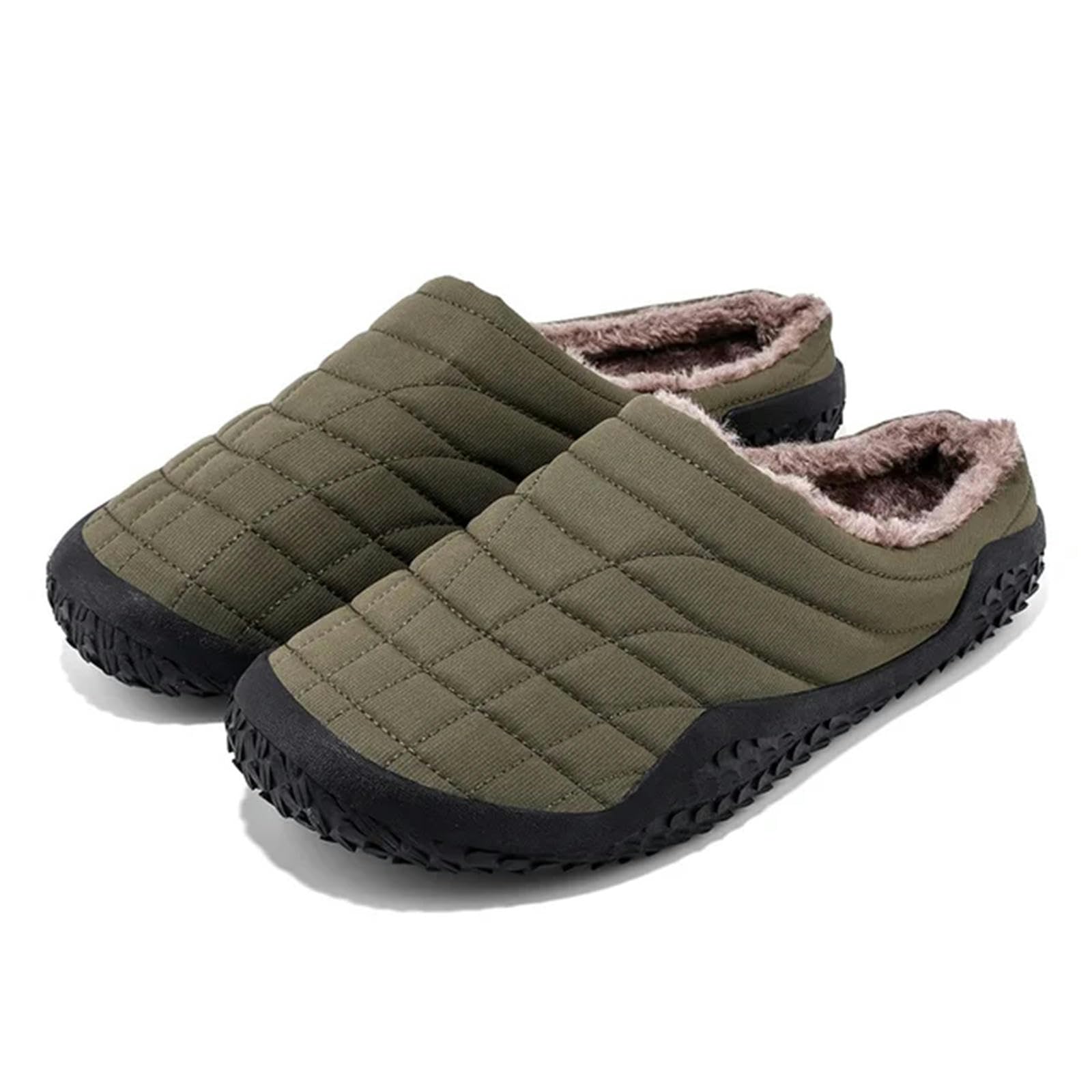 MdybF Pantofole Invernali Slides for Men Platform Platform Pantofole Comode Selvagge Traspirabili più Velluto Mantieni