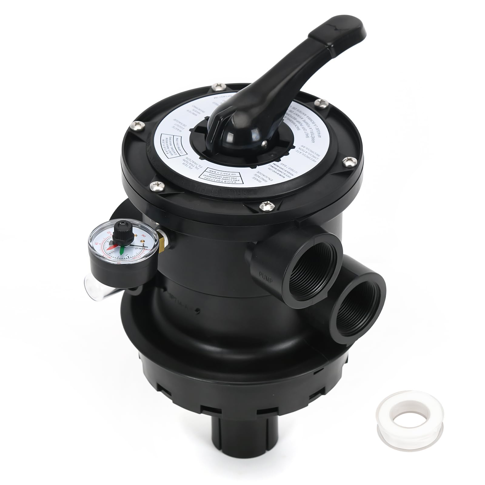 SP0714T Top-Mount Multiport Valve Compatible with Hayward VariFlo, Replacement for Hayward Above-Ground Pro-or VL 210 Series Sand Filter, 1-1/2 Seven