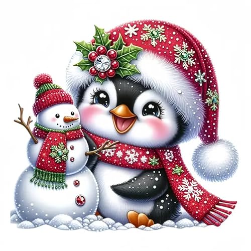 Yqtwlkjic Multicolor Christmas Penguin Snowman Pvc Vinyl Car Decals Stickers Waterproof Self-Adhesive Decals For Cars, Laptops, Trucks, Motorcycles Wall Window Luggage Scratch Cover Door Decor Sticker