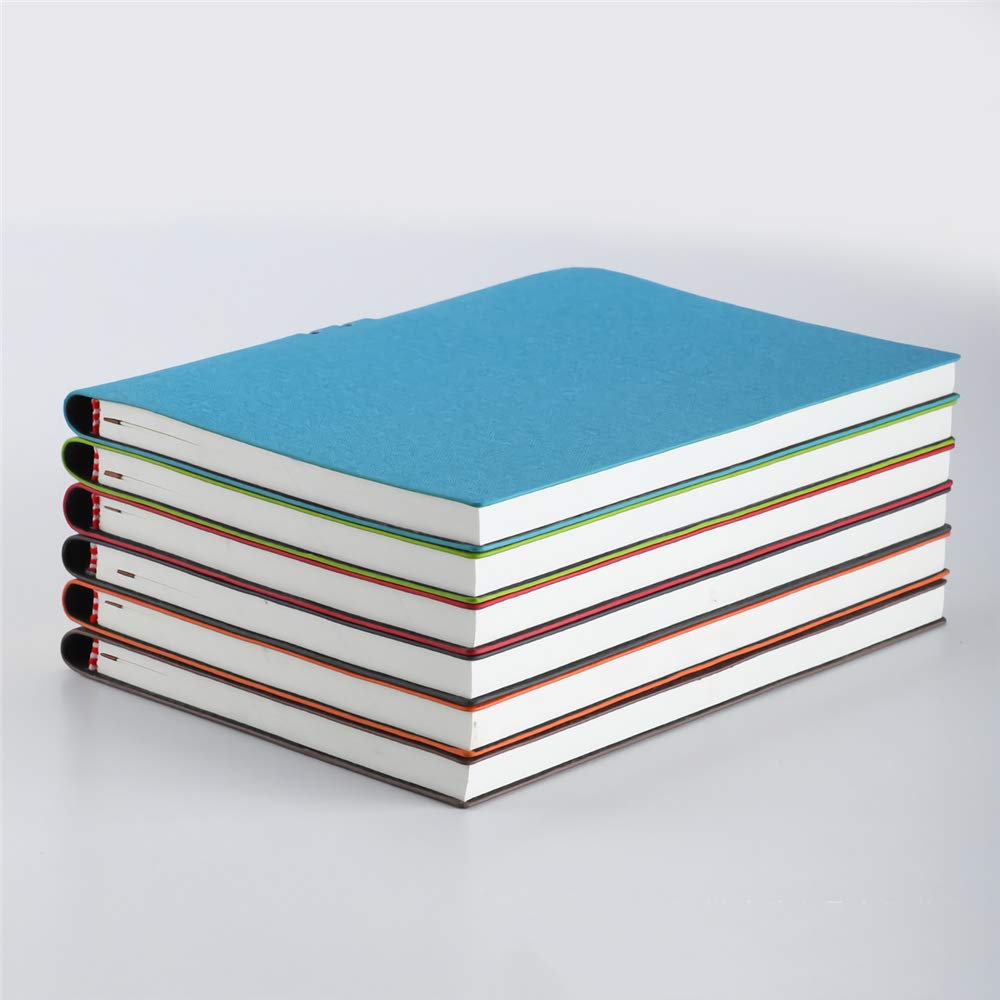 VIDOO A5 Business Office Notebook Creative Soft Leather Daily Work Notebook Papeterie Écriture Carnet Fournitures De Bureau - Bleu
