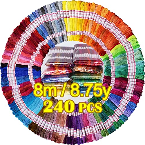 Embroidery Floss 240 skeins 100% Egyptian long-staple cotton Cross Stitch Threads -Friendship...