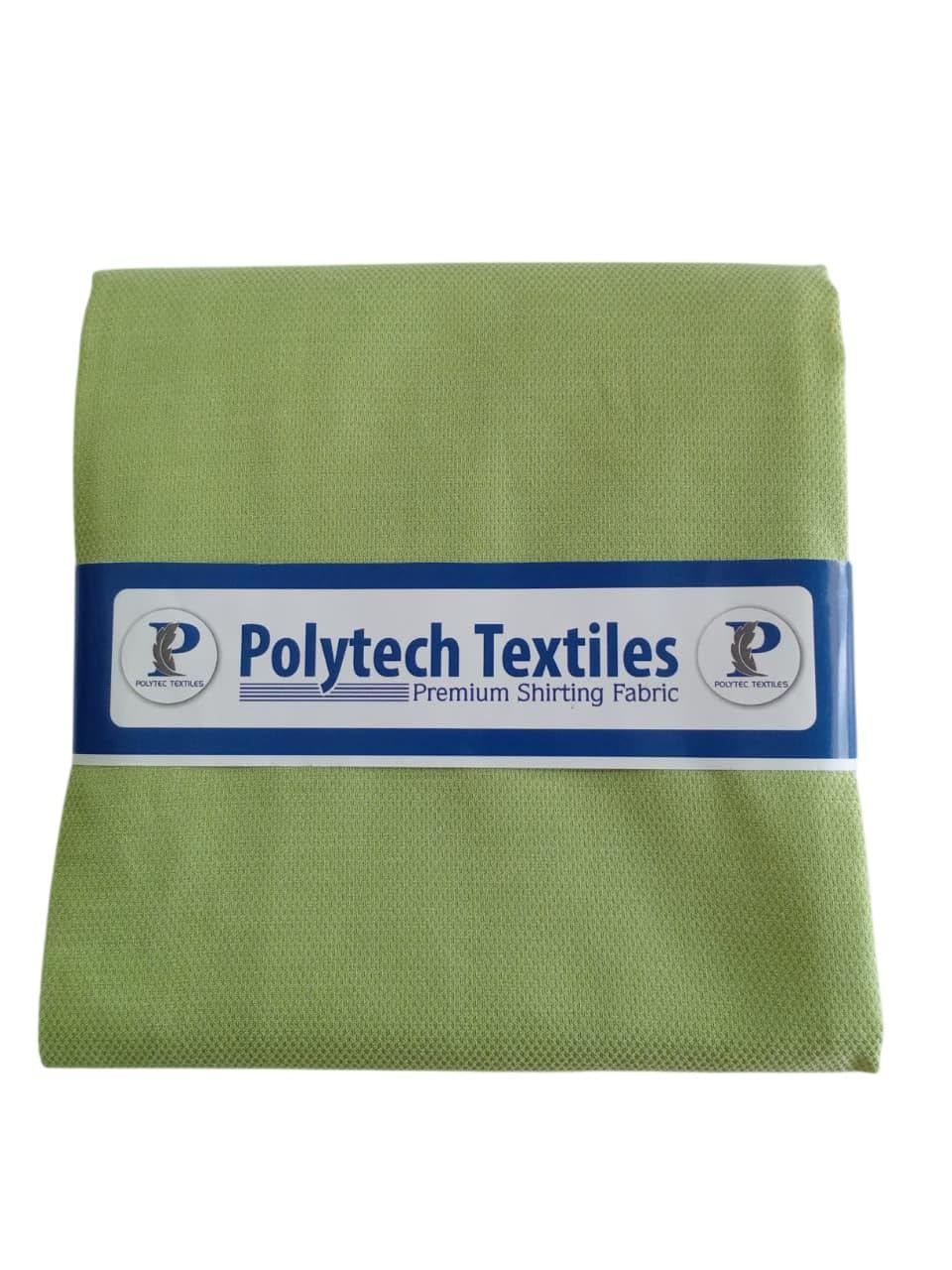 Polytech Textiles Premium Shirting Fabric, Greenish Yellow Dobby Design, Unstitched-picture-11