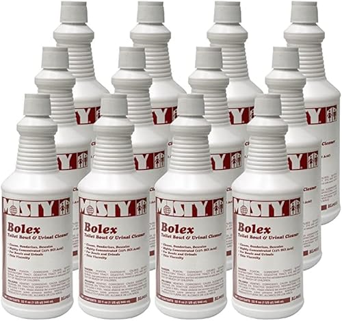 MISTY Bolex 1038799 - Limpiador de inodoro - 32 onzas (caja de 12) - Fórmula concentrada, ideal para orinales