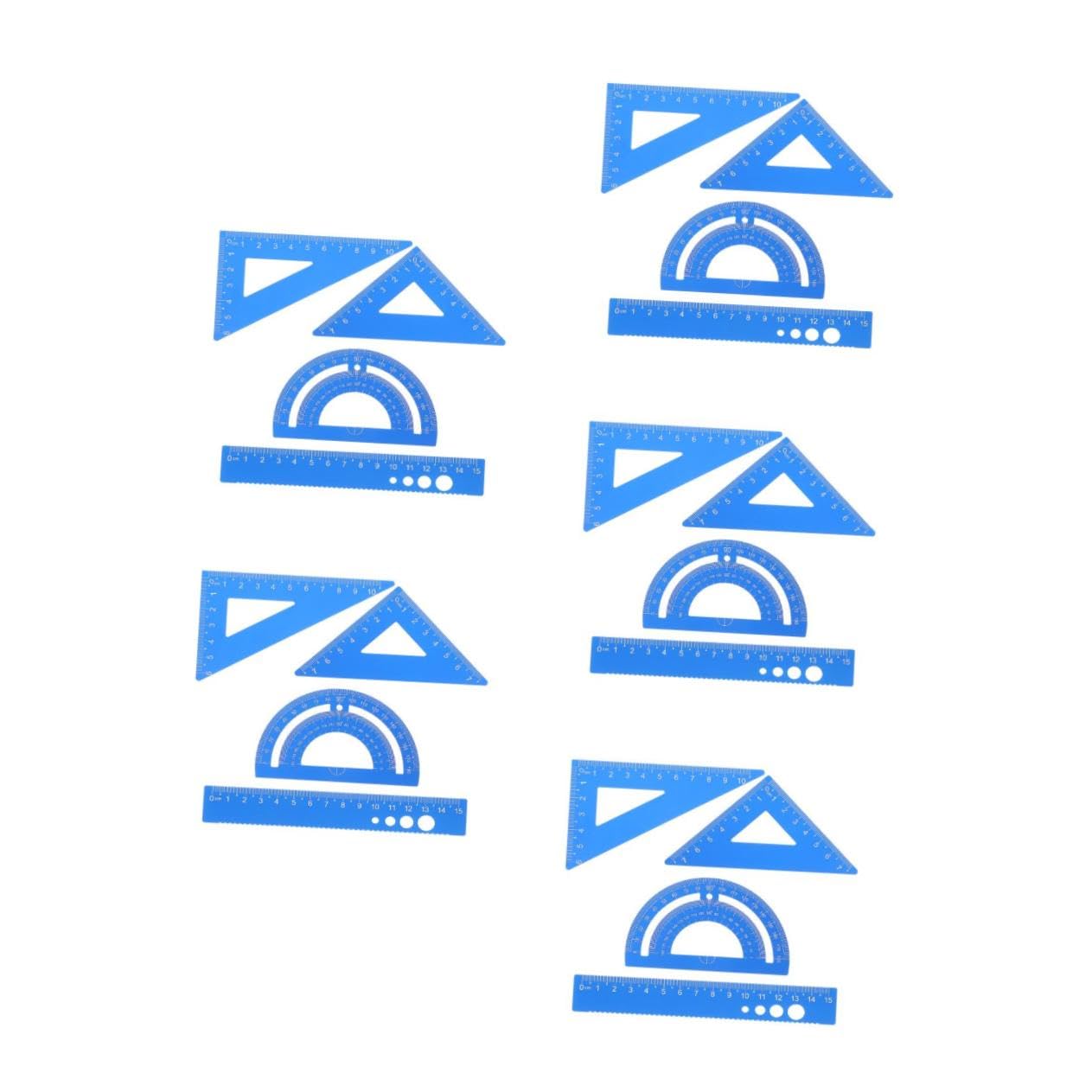 DOITOOL 5 Set Alluminio per Goniometro e Squadretta per Scolastico e Professionale Design Kit Versatile per Misurazioni Accurate