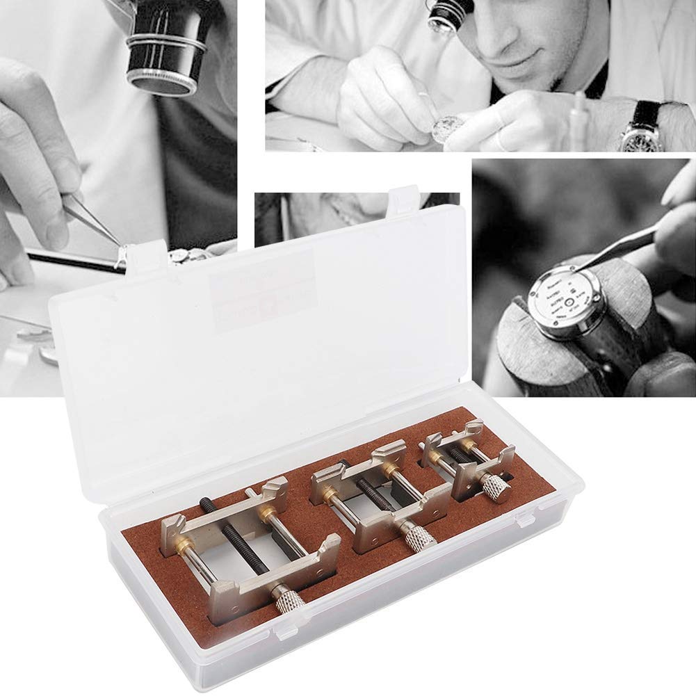 Juego de 3 Soportes para Abrir Cajas de Relojes, Herramientas para Reparar Relojes, Herramienta para Quitar la Tapa Trasera de la Caja, Herramienta de reparación y Extractor para relojeros.