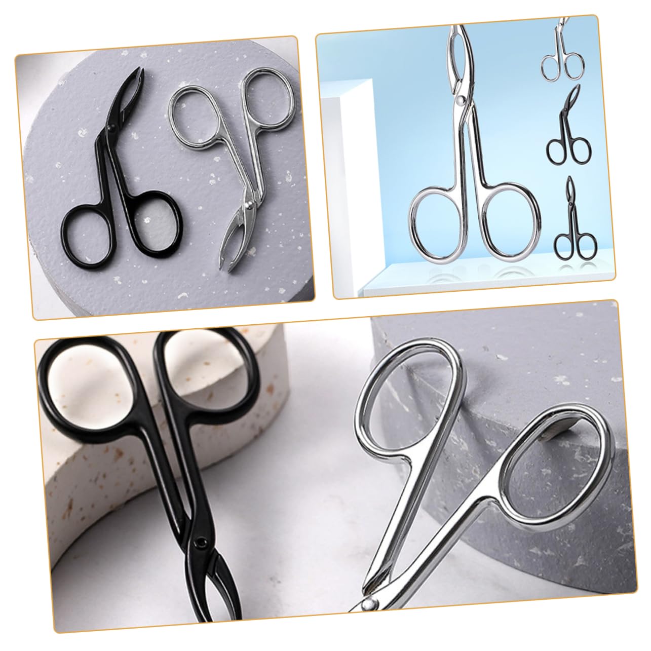 5 Set Pinze Per Sopracciglia Sopracciglio Facciale Per Donne Pinzette Per Sopracciglia in Metallo Forbici Per Sopracciglia Da Donna Acciaio Inossidabile 4 Pezzi*5