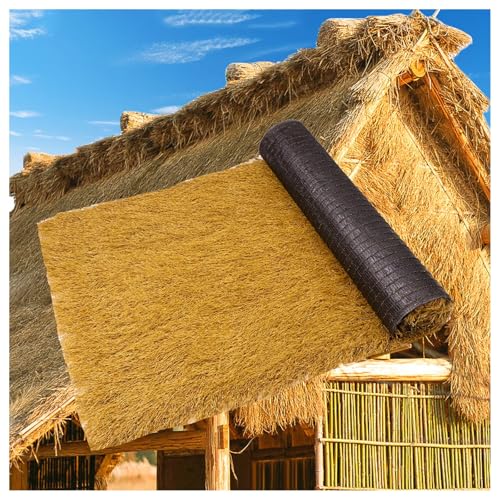 Techo de paja artificial plástico impermeable e ignífugo para aleros y techos de exterior 2