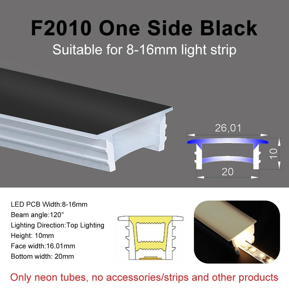 Flexibler LED-Neonlichtschlauch aus Silikon – 1–10 m Länge(Black,F1010-5meters)