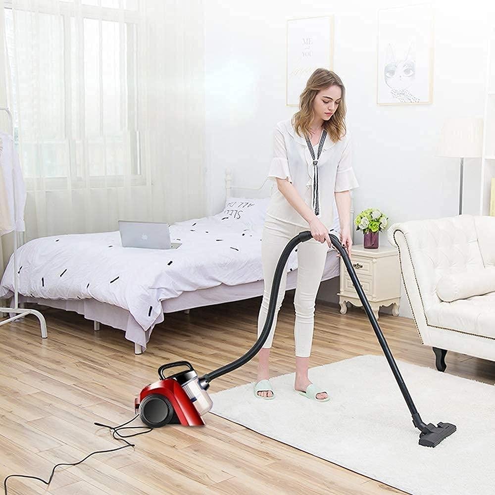 Ciclonico Aspirapolvere a Cilindro Senza Sacco 1000 Watt 10 Filtrazione 2L Spazzola per Pavimenti Spazzola 2 in 1 Riavvolgimento Automatico del Cavo