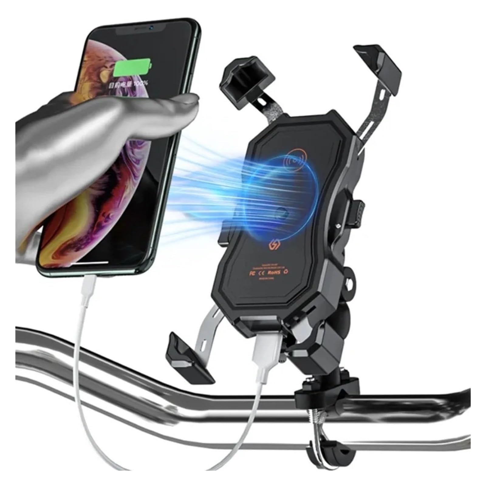 Supporto Manubrio Supporto Per Cellulare Per Moto Per Telefono Antiscivolo Accessori Supporto Telefono Moto