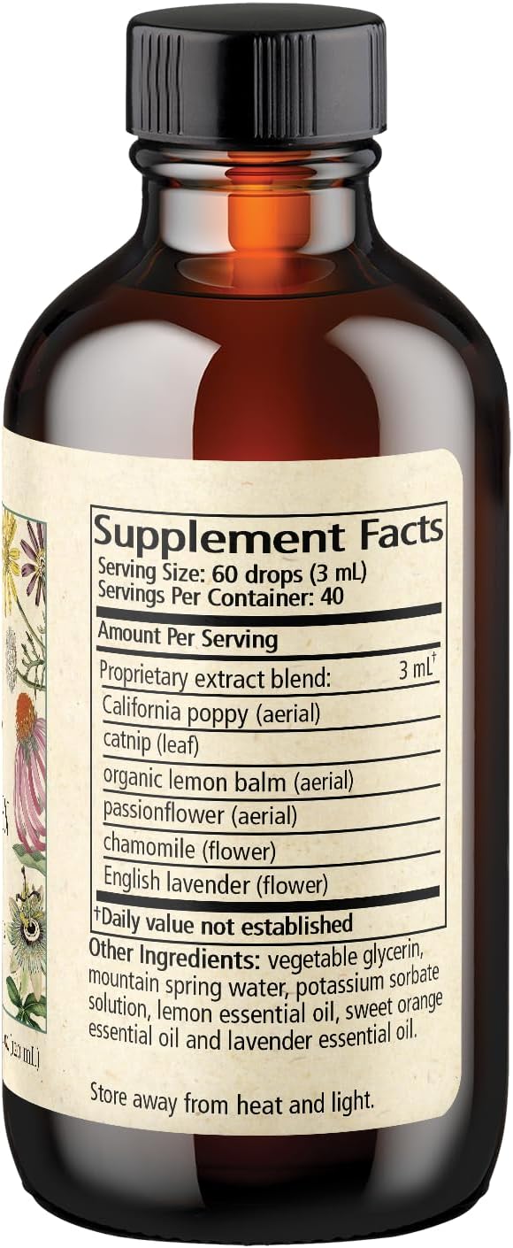 Wise Woman Herbals – Herbal Zen prev Kalmerite Glycerite Compound - Alcohol Free Botanical Blend – 4 fl oz – All-Natural Mood Support for Relaxation, Clarity, Focus and Flow