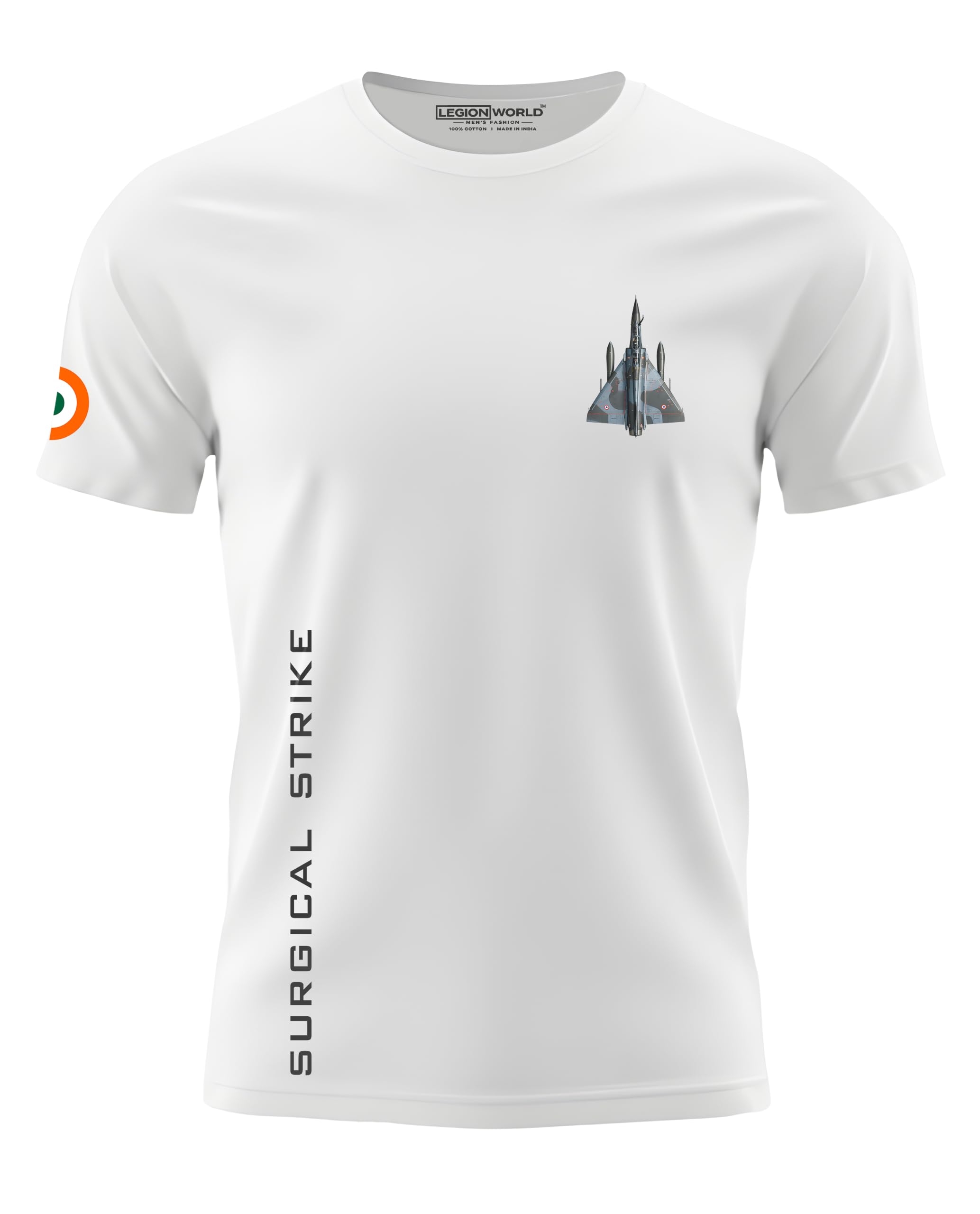 Men's Fighter Jet Printed T-Shirt | 100% Pure Cotton 180 GSM | Round Neck Half Sleeve Regular Fit | Aircraft Graphic Casual Tee-picture-25