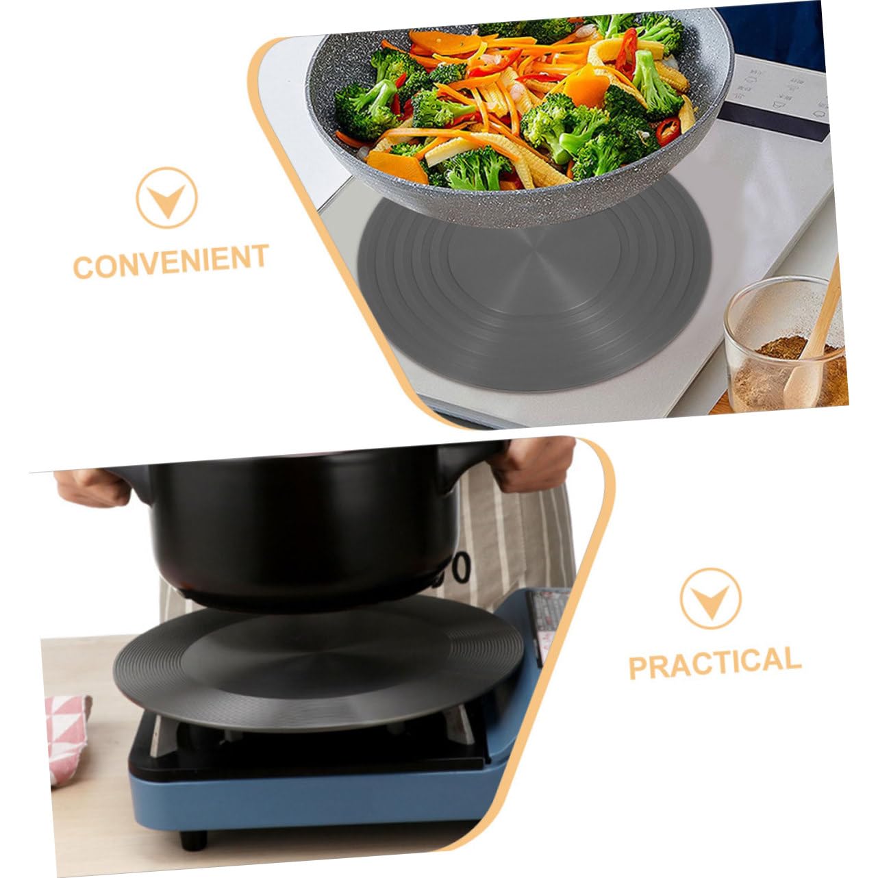 Piastra Diffusore di Calore Gas Spessa per Cucina Protezione Pentole e Distribuzione Uniforme Accessorio Versatile per Fuochi a Gas e Piani Cottura a Induzione