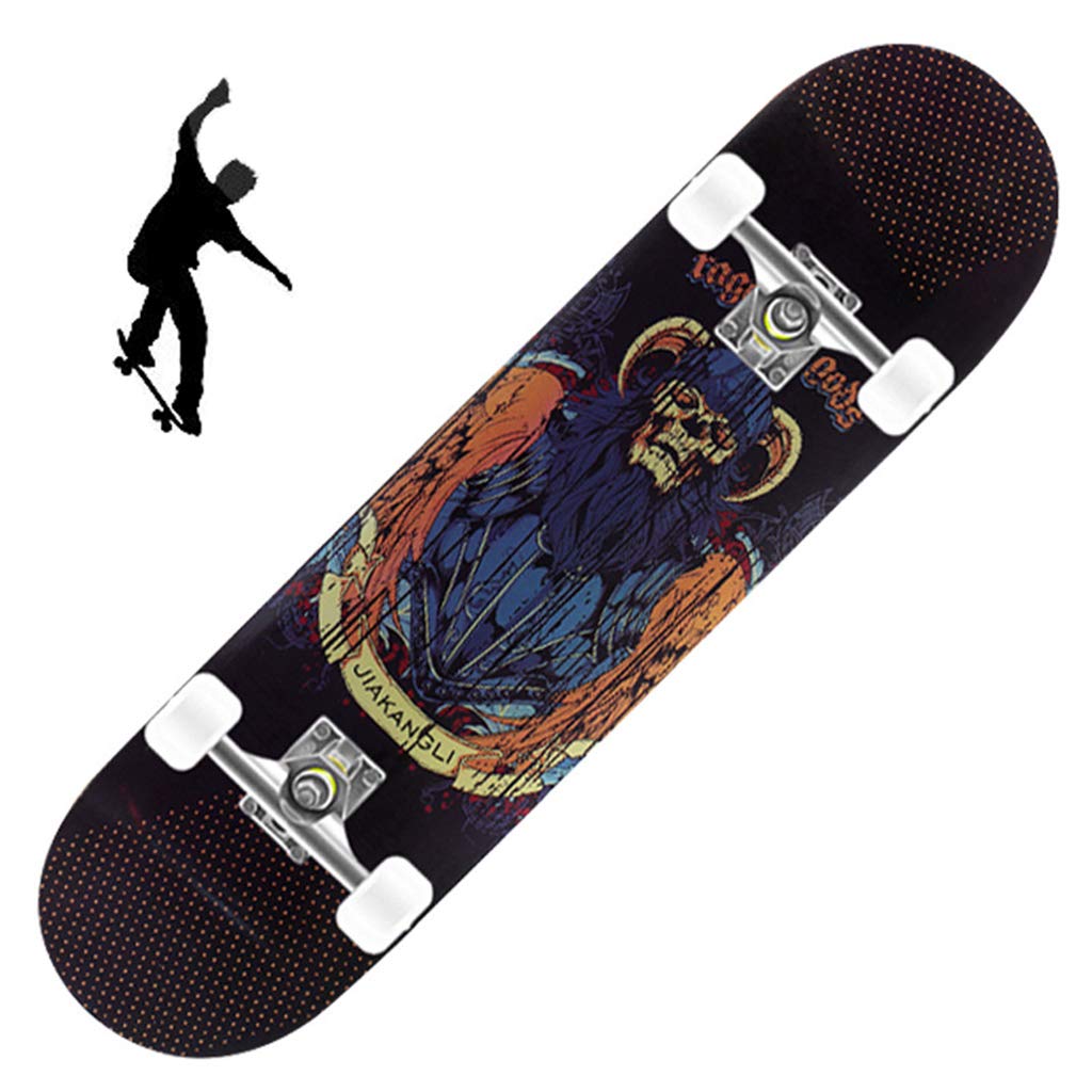 Skateboard Complet pour débutants Adultes Jeunes Enfants Cadeaux d'anniversaire Cadeaux Cadeaux Concentration et développement de l'équilibre Deck Town Riding Brush Street Nyuiu Park Street