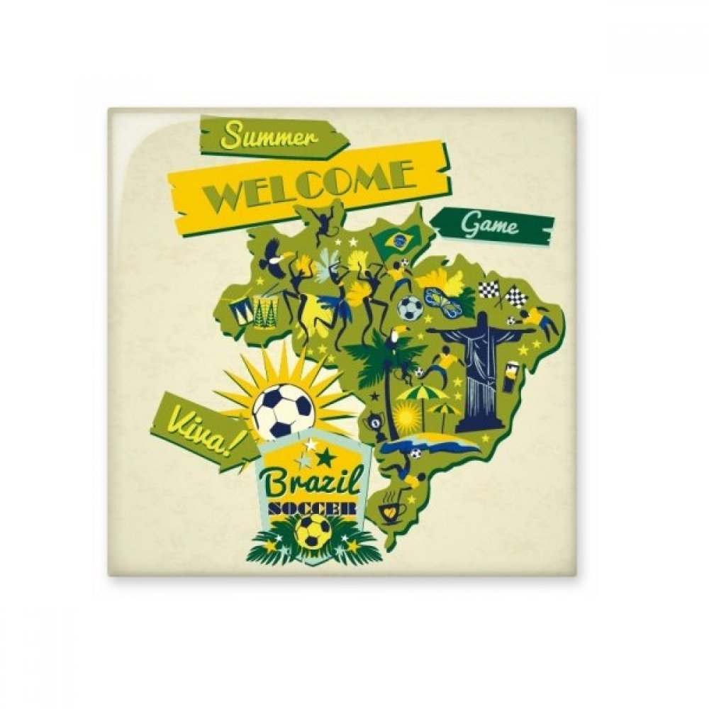 Carreaux de céramique Brésil football pour décoration de cuisine