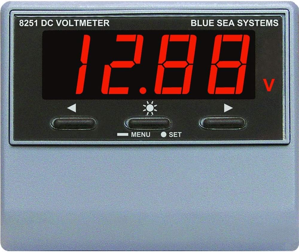 Blue Sea Systems DC Digital Voltmeter with Alarm 8251