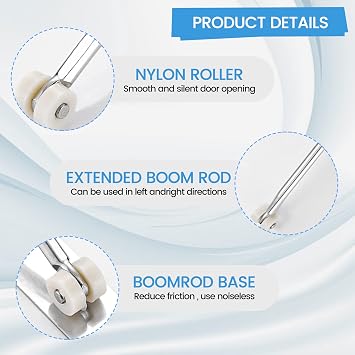 Spring Door Closer,Safety Automatic Door Closer,Hydraulic Spring Gate Closer for Interior Door,Automatic Aluminum Alloy Adjustable Fire Rated Door Stopper,White