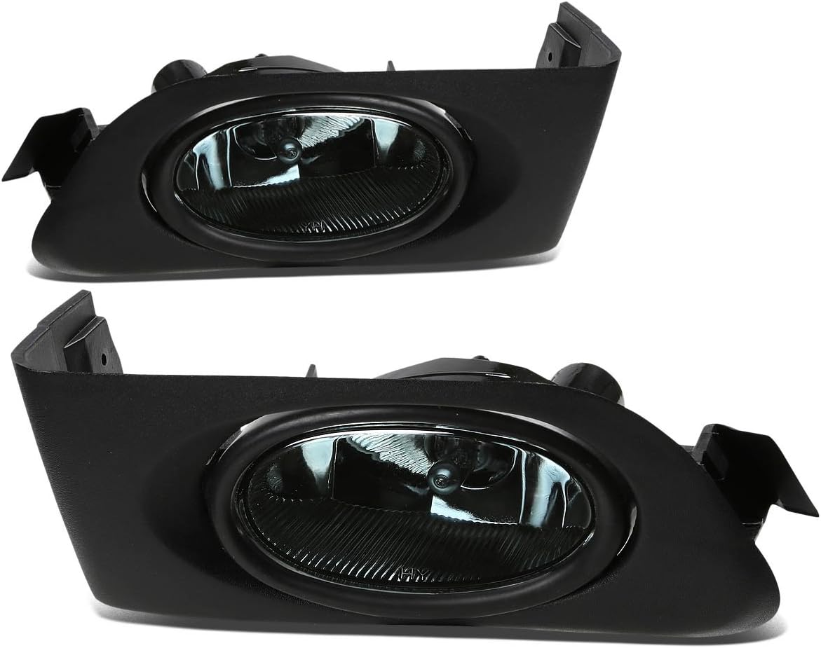 DNA MOTORING FL-HC01-SM Front Bumper Fog Light Driver & Passenger Side Enhance visibility [Compatible with 01-03 Honda Civic]
