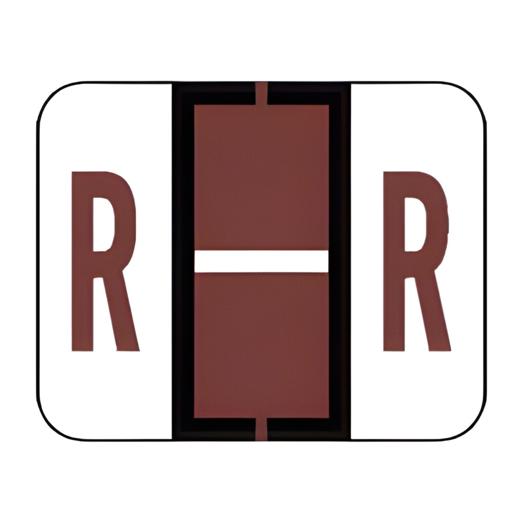 Doctor Stuff - File Folder Labels, Alphabet Letter R Stickers, Compatible with Smead BCCR/BCCS - TPAM Series Alpha Stickers Brown, 1" x 1-1/4", 120