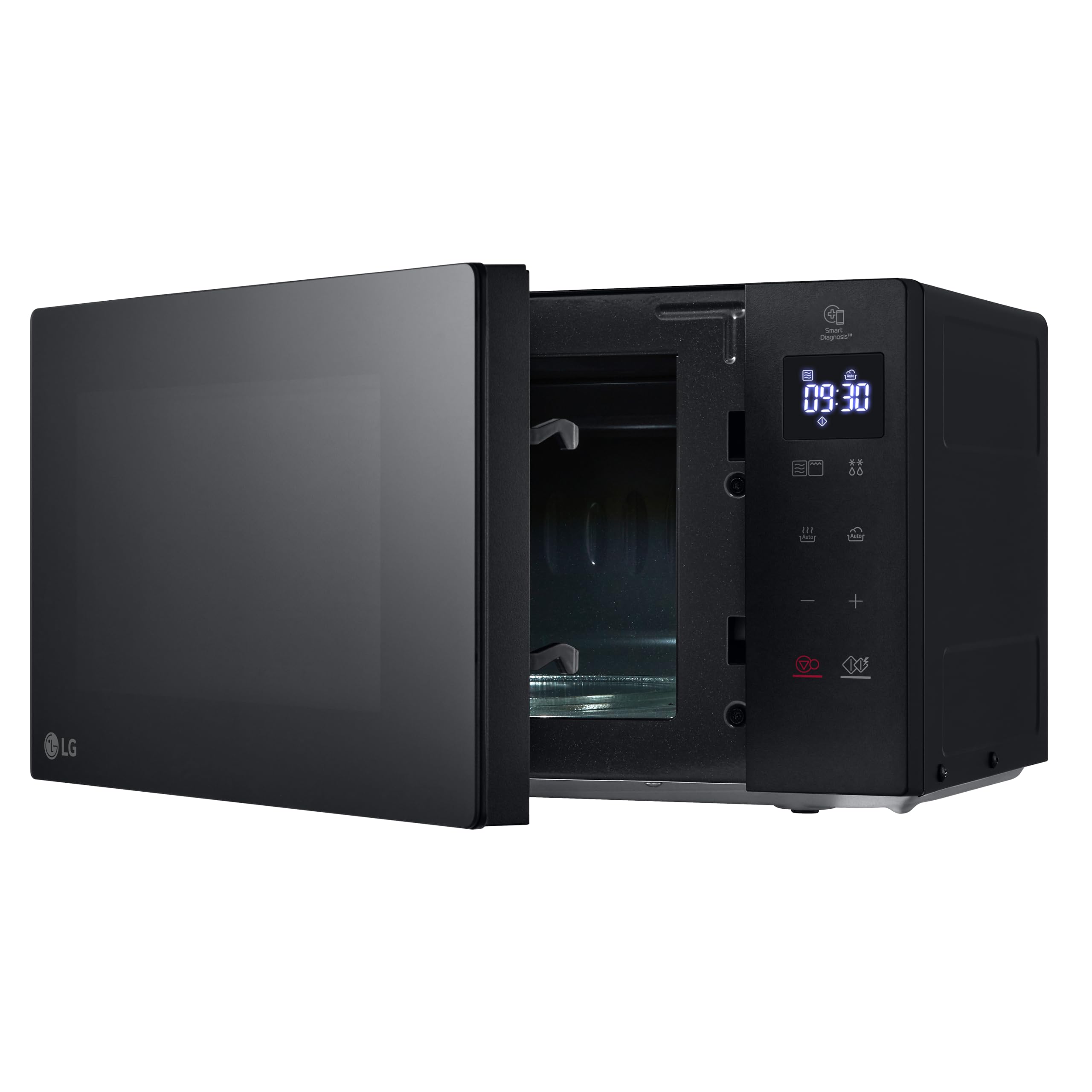 LG MH6032GAS Forno Microonde 20 Litri con Grill al Quarzo, 700 W, Programmi Automatici, Scongelamento Rapido Defrost, Funzioni Timer e Orologio Smart Diagnosis, Scaldavivande, Nero