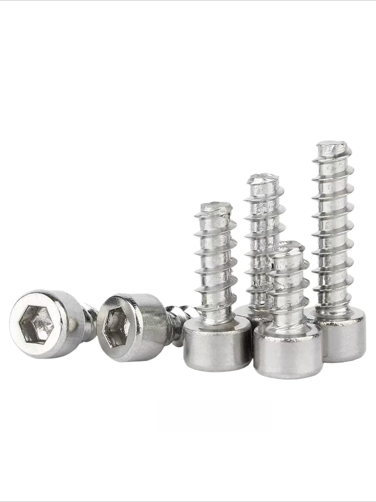 Vis à bois autotaraudeuses à tête hexagonale, acier inoxydable 304 (100,M5 x 10mm)