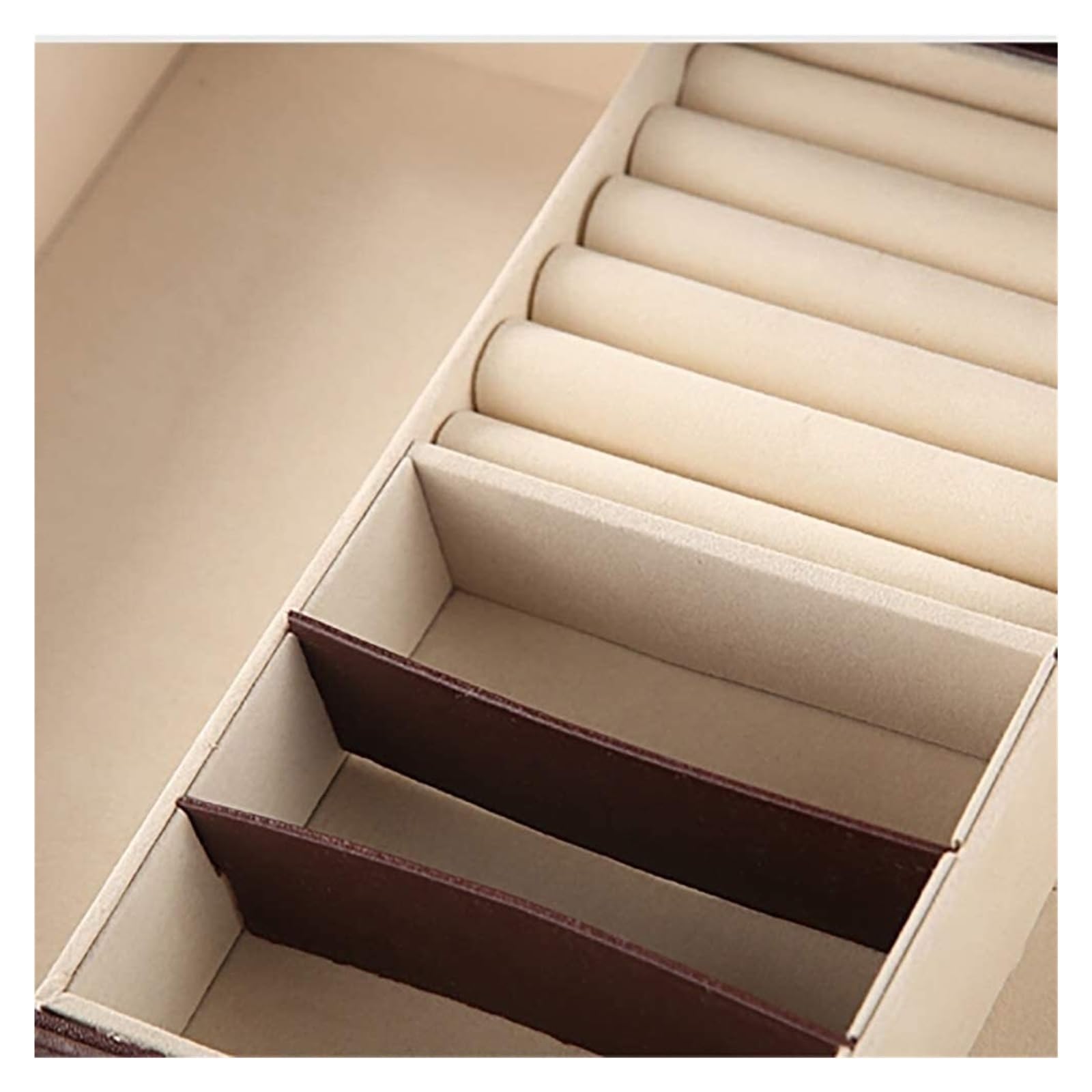 Uhrenbox, Schmuckschatulle, 2 Schichten, Uhrenschatulle, Schmuckschatulle, Organizer, groß, verspiegelte Uhrenaufbewahrung, Herren- und Damenaufbewahrung, Uhrenetui (A)