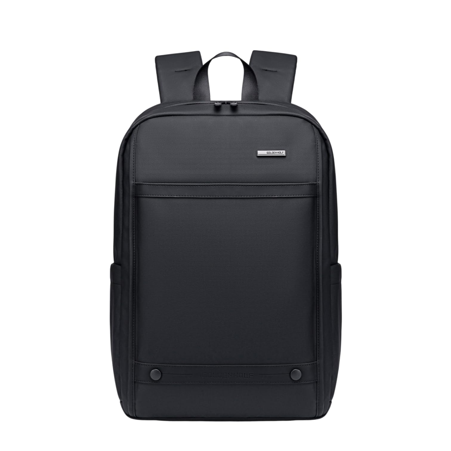 Cassia Water-Resistant Laptop Backpack – 15.6” Business & Travel Bag with Hidden Pocket, Key Holder, Trolley Strap & Multi-Function Organizer, Black