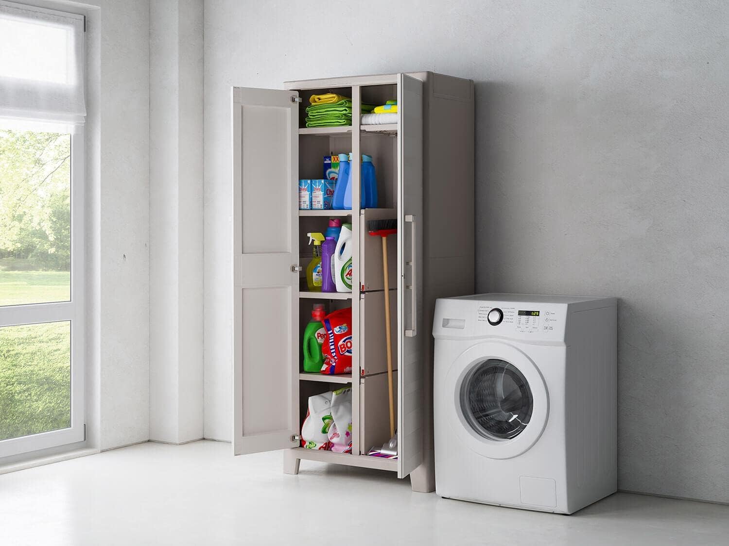 Keter Armoire 8 étagères 80 x 44 x 182 cm Gulliver Multispace XL Sable