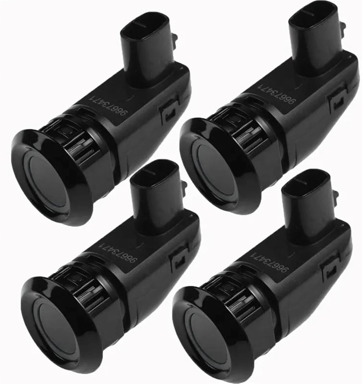 4Pcs Ultrasonic Sensor Parking Assistance Sensor Car OEM 96673467 96673464 96673474 96673471(Color:Black)