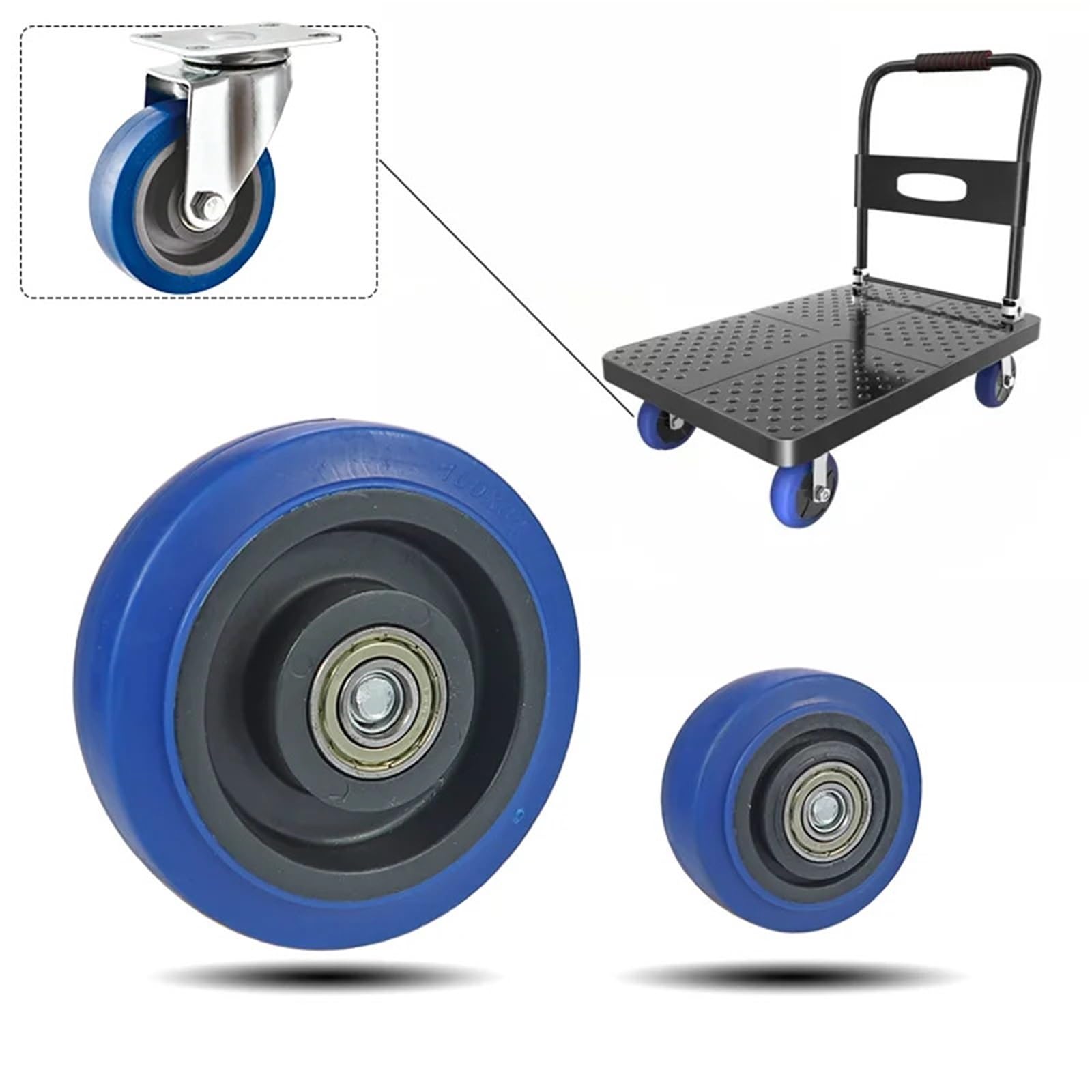 Lenkrollen, Schwerlast Möbelrollen Caster-Räder 5 STK. 3/4/5 Zoll,für Karren, Möbel, Küche