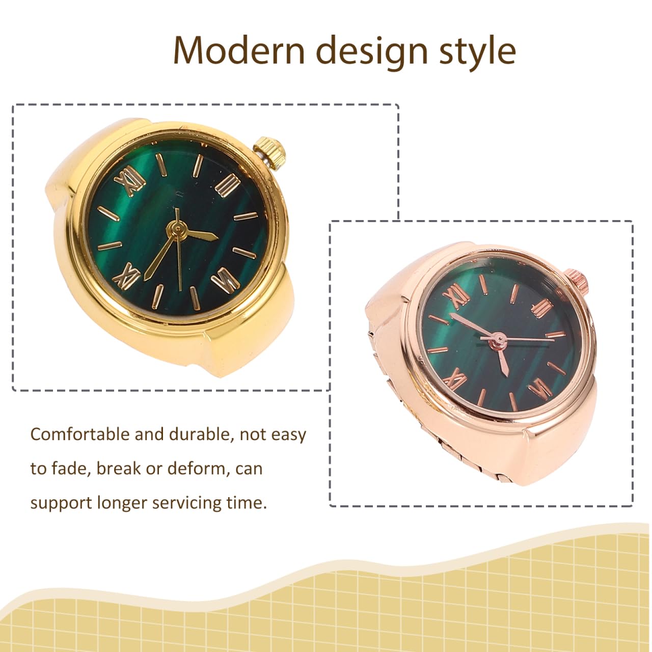 Mikikit 3 anillos de dedo para decoración de relojes, anillos de dedo para reloj