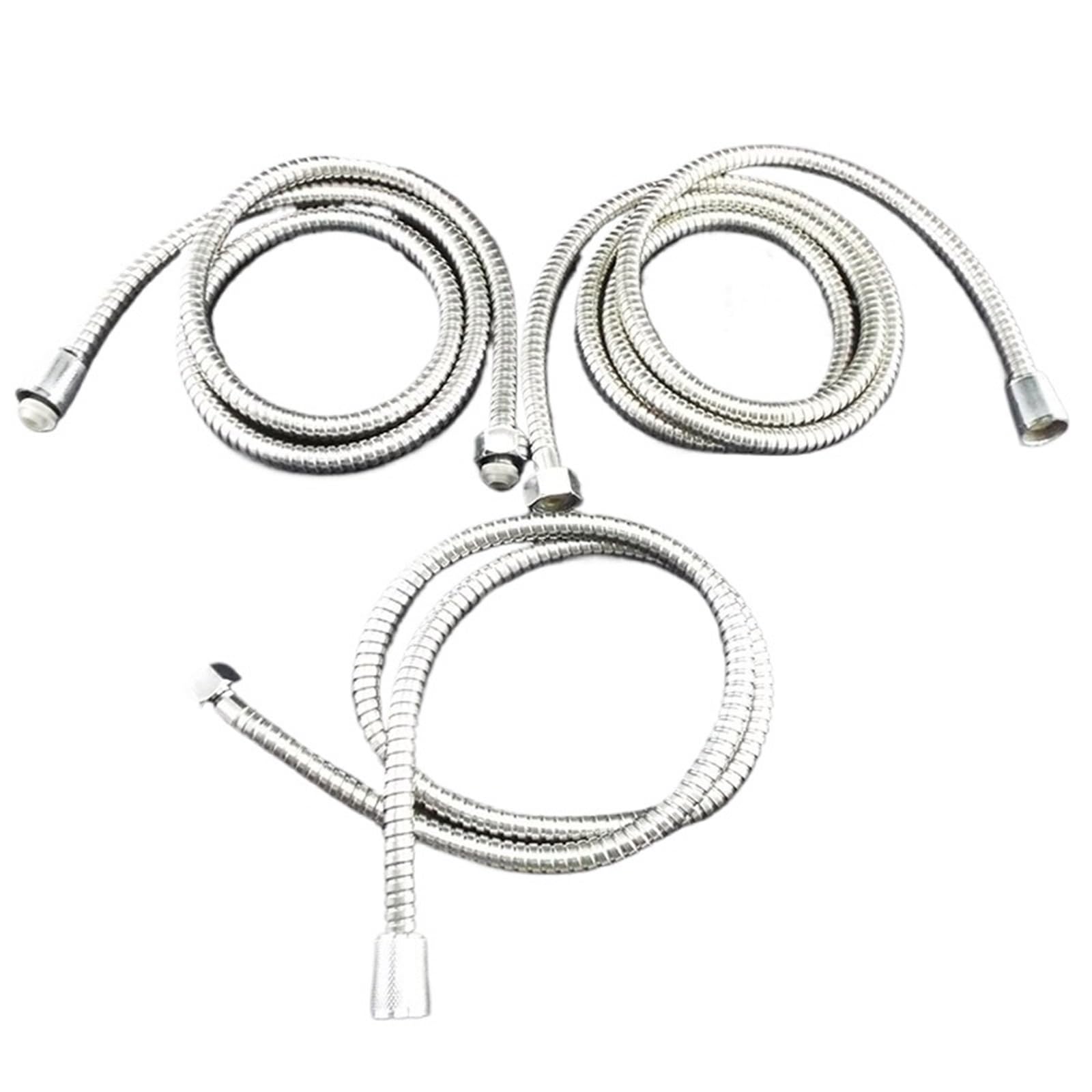 Stainless Steel Flexible Shower Hose, Flexible Stainless Steel Shower Hose 1.2/1.5/2m for Home Bathroom Water Hose Extension(2M)