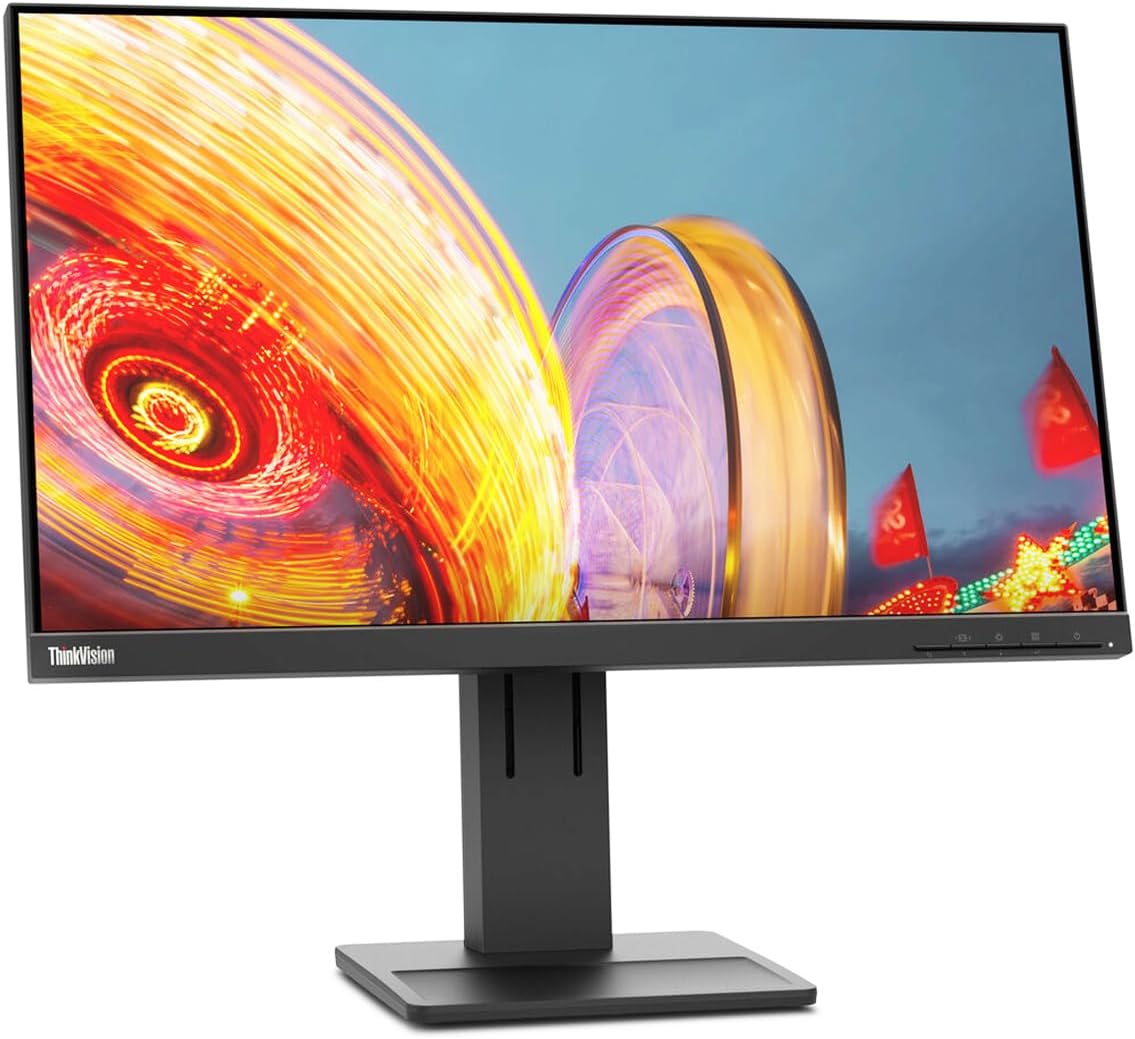 Lenovo ThinkVision E24q-20 23.8" WQHD WLED LCD Monitor - 16:9 - Raven Black