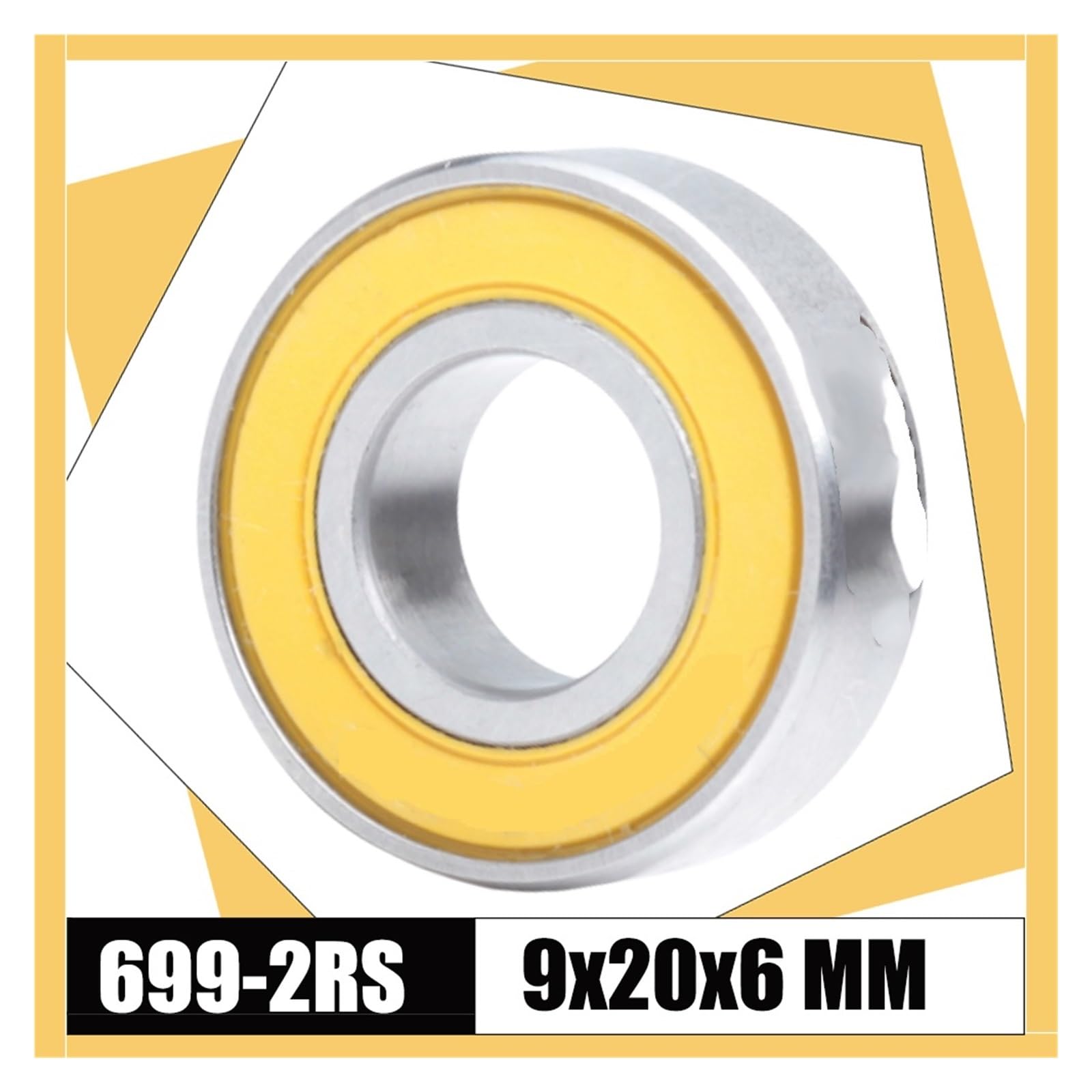 Deep Groove Double Rubber Seal Bearings 1pcs 699-2RS 9x20x6mm ABEC-3 Stainless Bearing Ceramic Ball Bearings