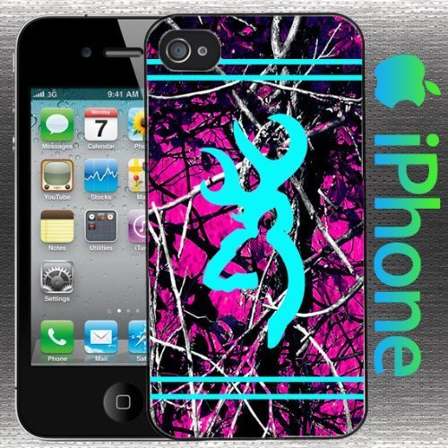 Country Girl Hot Pink Camo and Light Blue Buck Iphone 5 / 5s Case US SELLER by Gizmo Gear