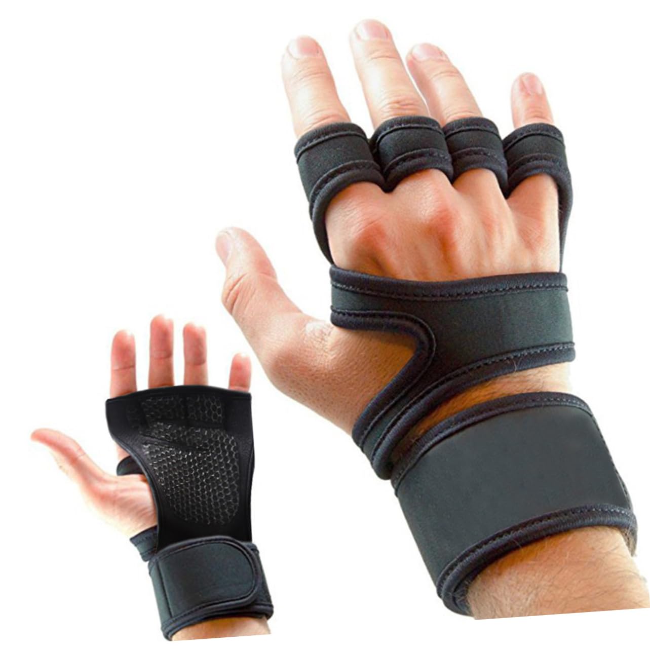 Uonlytech 3 Paia Di Guanti Da Ciclismo Fitness A Mezze Dita Da Uomo/donna Robusti Con Palmo Protettivo in Silicone Per Sollevamento Pesi