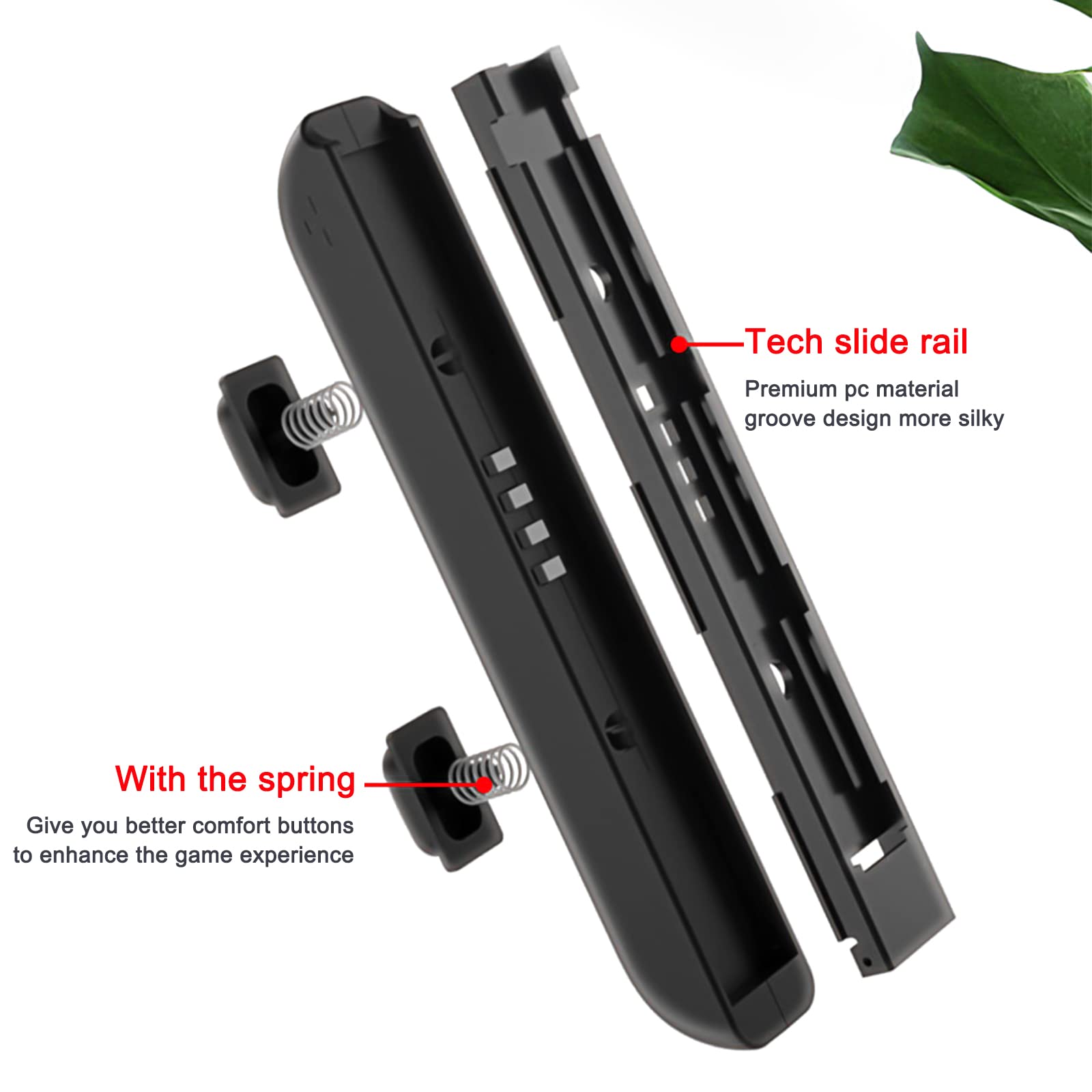 DLseego Correa de muñeca para Switch Mando Joycon,Accesorios de Agarre de Mano con Controlador de Switch,Joycon Agarres para manos,con 2 Tapas de Agarre para el Pulgar,Ajuste Ajustable,Negro