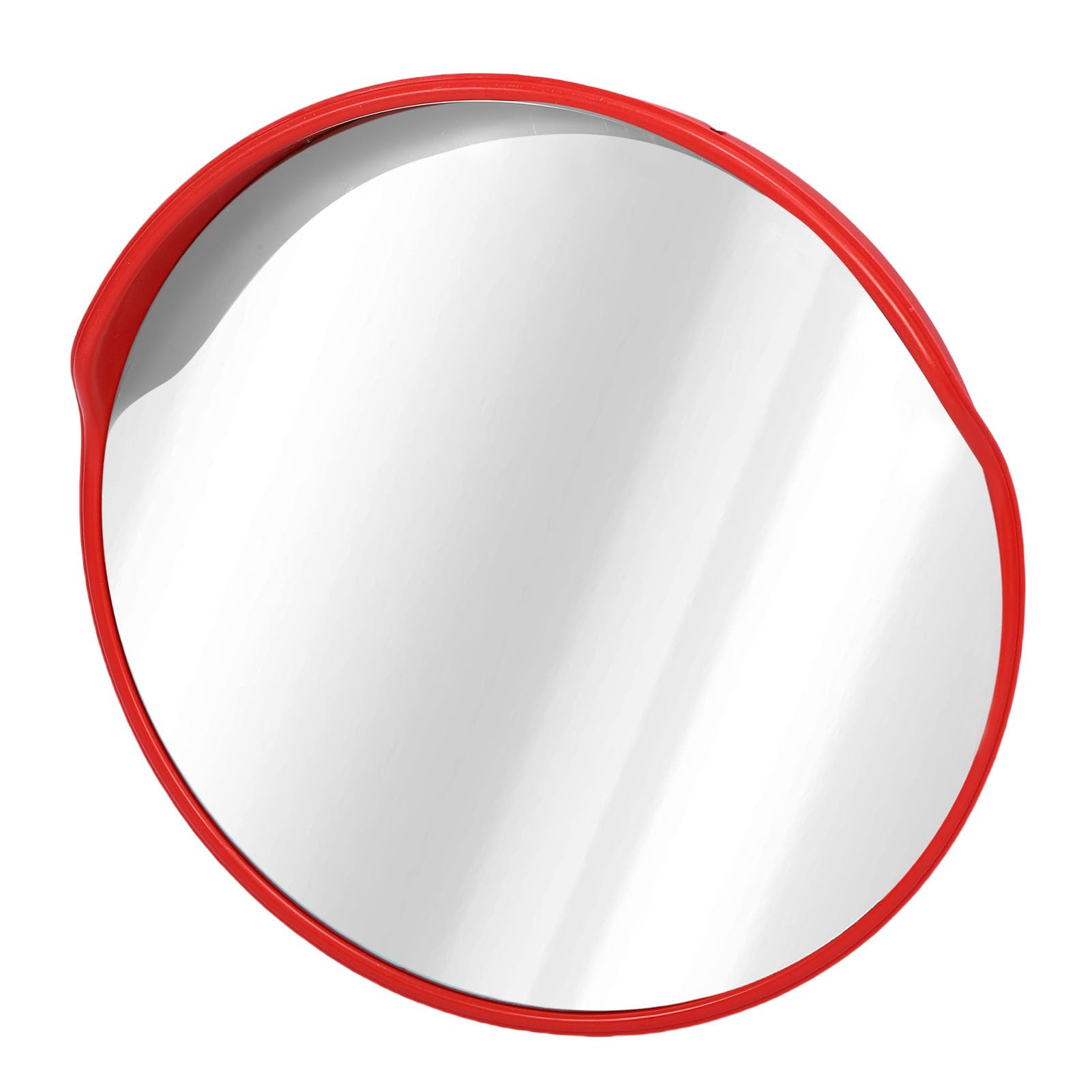 Specchio di Sicurezza per Esterni Infrangibile Grandangolare per la Sicurezza del Vialetto Specchio per Traffico Convesso da 60 Mm Rosso (45 cm/17,7 pollici)