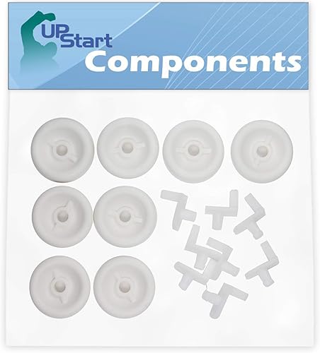 UpStart Components - Juego de 8 ruedas de rejilla inferior WD35X21038 de repuesto para lavavajillas General Electric PDW7880N00SS, compatible con
