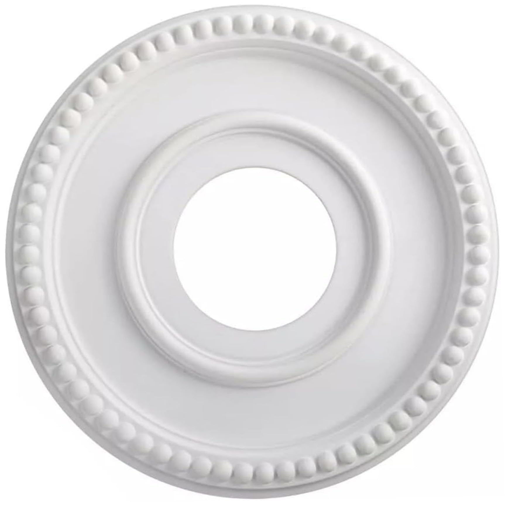 Ceiling Rose, Ceiling Rose Polystyrene Lighting PU European Style Light Board Fan Light Base Decoration Fan Lampshade Round Decoration 12.4 Inch White, Decoración del hogar